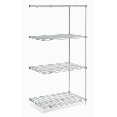Nexel Wire Shelving Add-On, Poly-Z-Brite, 30W x 14D x 74H A14307Z